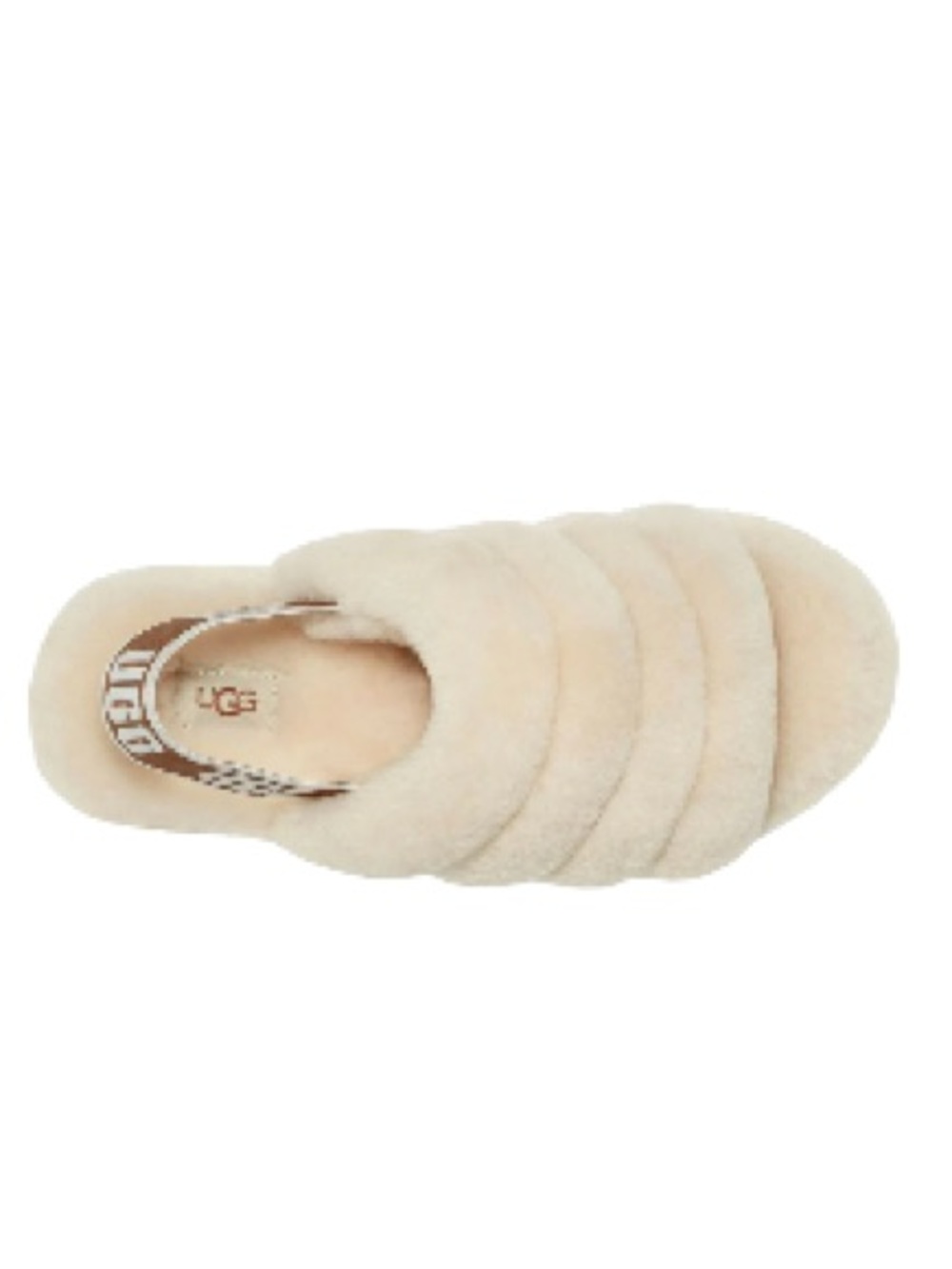 UGG Women's Fluff Yeah Slide - Natural 8 - Picture 3 of 16
